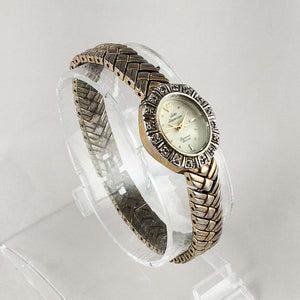 I Like Mikes Mid Century Modern Watches Jules Jürgensen Watch, Oval Dial, Basket Weave Strap