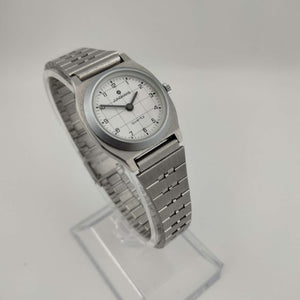 I Like Mikes Mid Century Modern Watches Junghans Women's Silver Tone Watch, Round Dial, Bracelet Strap