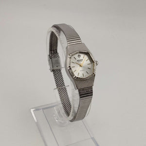 I Like Mikes Mid Century Modern Watches Nelsonic Women's Silver Tone Quartz Watch, Octagonal Face, Adjustable Bracelet Strap