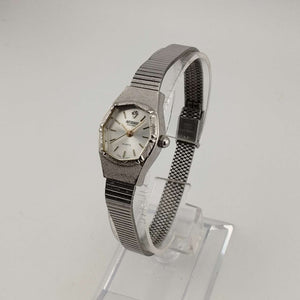 I Like Mikes Mid Century Modern Watches Nelsonic Women's Silver Tone Quartz Watch, Octagonal Face, Adjustable Bracelet Strap