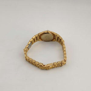 I Like Mikes Mid Century Modern Watches Netec Women's Gold Tone Quartz Watch, Round Dial, Bracelet Strap