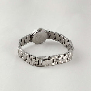 I Like Mikes Mid Century Modern Watches Pulsar by Seiko Women's Silver Tone Watch, Mother of Pearl Dial, Bracelet Strap