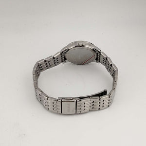 I Like Mikes Mid Century Modern Watches Pulsar Men's Silver Tone Watch, Round Mother of Pearl Dial, Date Window, Bracelet Strap