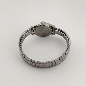 I Like Mikes Mid Century Modern Watches Pulsar Unisex Silver Tone Quartz Watch, Date Window, Stretch Strap