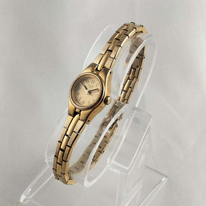 I Like Mikes Mid Century Modern Watches Pulsar Women's Petite Gold Tone Watch, Bracelet Strap