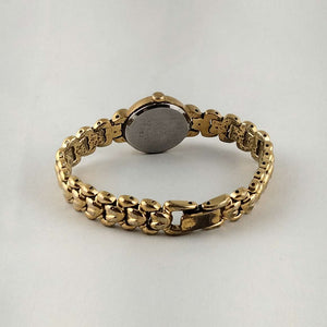 I Like Mikes Mid Century Modern Watches Pulsar Women's Petite Gold Tone Watch, Heart Bracelet Strap