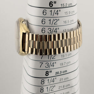 I Like Mikes Mid Century Modern Watches Seiko 5 Men's Gold Tone Watch, Round, Automatic, Black Face, Number Markers, Date, Bracelet Strap