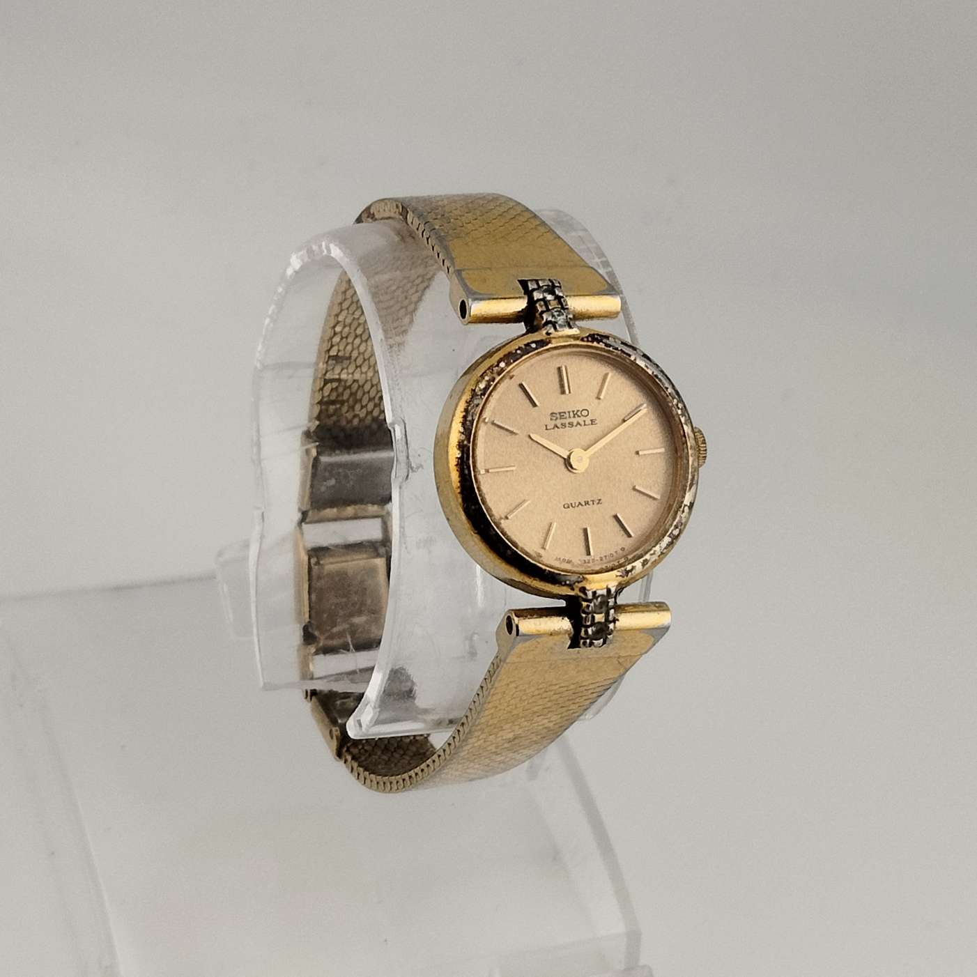 【美品】LASSALE QUARTZ SEIKOブレスレット レディース 腕時計 Seiko Lassale Women's Quartz All Gold Tone Quartz Watch, Round