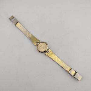 I Like Mikes Mid Century Modern Watches Seiko Lassale Women's Quartz All Gold Tone Quartz Watch, Round Face, Bracelet Strap
