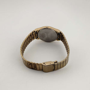 I Like Mikes Mid Century Modern Watches Seiko Men's Gold Tone Quartz Watch, Circular Dial, Adjustable Bracelet Strap