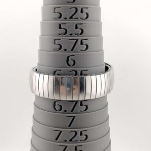 I Like Mikes Mid Century Modern Watches Seiko Men's Silver Tone Watch, Black Dial, Date Window, Stretch Strap