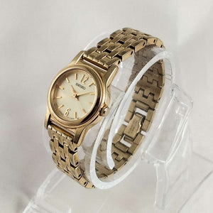I Like Mikes Mid Century Modern Watches Seiko Petite Watch, Gold Tone, Bracelet Strap