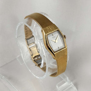 I Like Mikes Mid Century Modern Watches Seiko Petite Watch, Gold Tone, Bracelet Strap