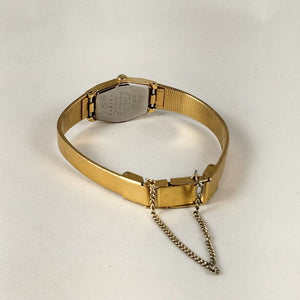I Like Mikes Mid Century Modern Watches Seiko Petite Watch, Gold Tone, Bracelet Strap