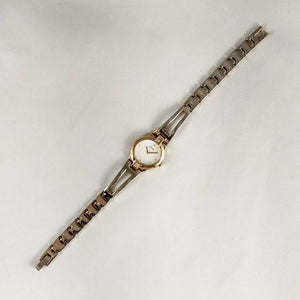 I Like Mikes Mid Century Modern Watches Seiko Petite Watch, Mother of Pearl Dial, Bracelet Strap