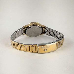 I Like Mikes Mid Century Modern Watches Seiko Quartz Watch, Gold Tone Details, Bracelet Strap