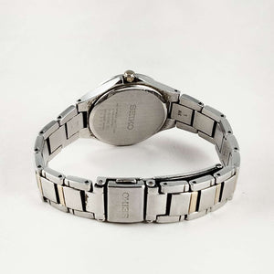 I Like Mikes Mid Century Modern Watches Seiko Solar 100 M Watch, Black Dial, Bracelet Strap