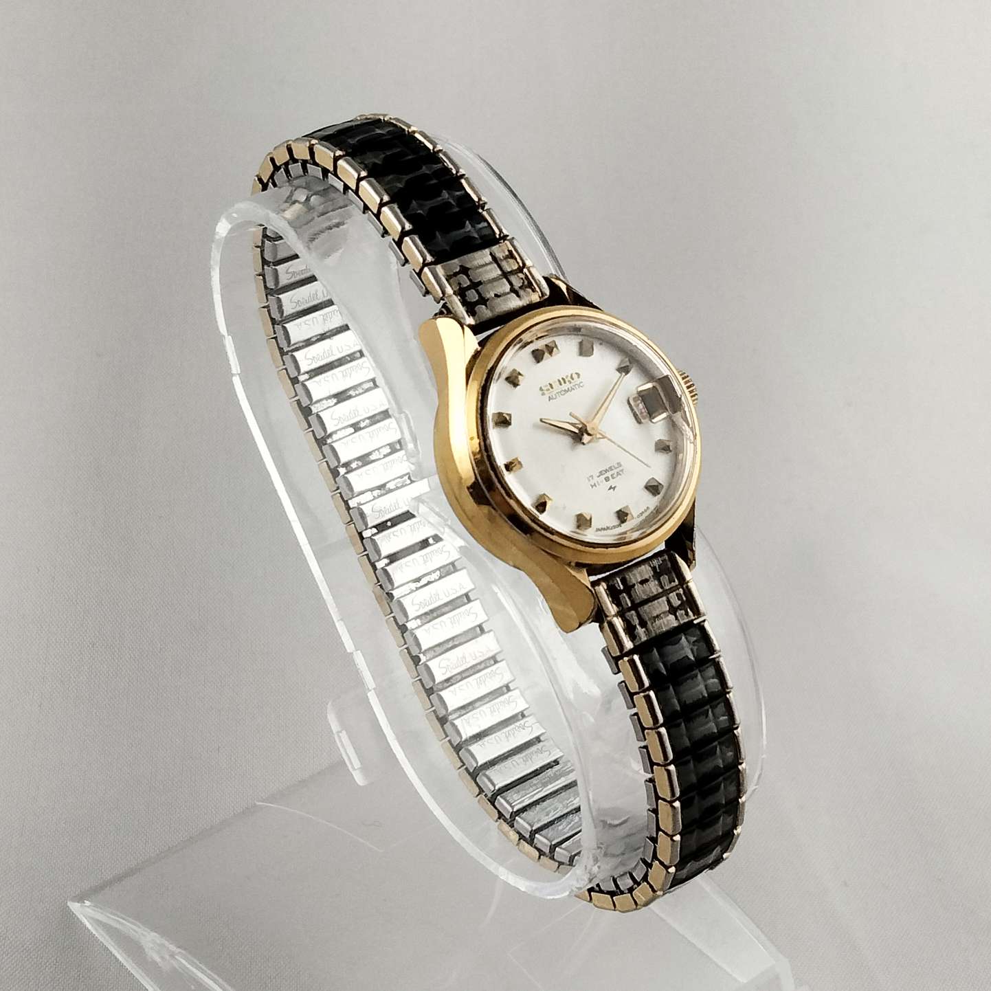 I Like Mikes Mid Century Modern Watches Seiko Unisex Automatic Watch, Stretch Strap