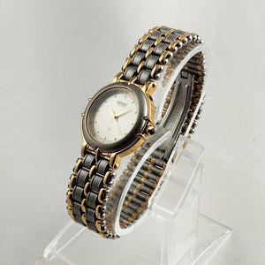 I Like Mikes Mid Century Modern Watches Seiko Unisex Silver and Gold Tone Watch, Bracelet Strap