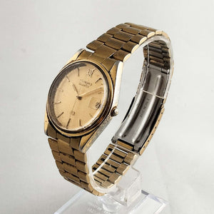 I Like Mikes Mid Century Modern Watches Seiko Unisex Watch, All Gold Tone Details, Bracelet Strap