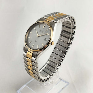 I Like Mikes Mid Century Modern Watches Seiko Unisex Watch, Patterned Dial, Stretch Bracelet Strap
