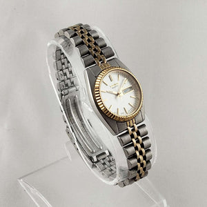 I Like Mikes Mid Century Modern Watches Seiko Unisex Watch, White Dial, Bracelet Strap
