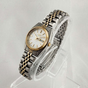 I Like Mikes Mid Century Modern Watches Seiko Unisex Watch, White Dial, Bracelet Strap