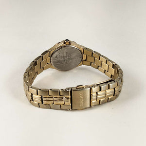 I Like Mikes Mid Century Modern Watches Seiko Watch, Dark Gray Dial, Jewel Details, Bracelet Strap