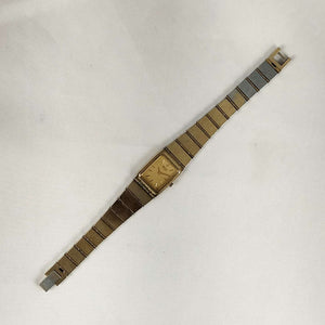 I Like Mikes Mid Century Modern Watches Seiko Watch, Gold Tone, Rectangular Dial, Flat Link Strap