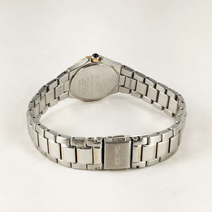 I Like Mikes Mid Century Modern Watches Seiko Watch, Mother of Pearl Dial, Jewel Details, Bracelet Strap