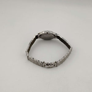 I Like Mikes Mid Century Modern Watches Seiko Women's All Silver Tone Quartz Watch, Rounded Square Dial, Bracelet Strap