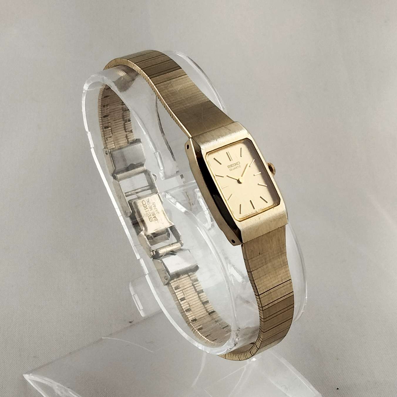 I Like Mikes Mid Century Modern Watches Seiko Women's Gold Tone Watch, Bracelet Strap