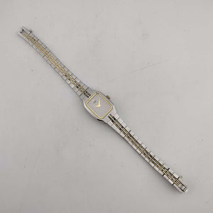 I Like Mikes Mid Century Modern Watches Seiko Women's Mixed Metal Tone Quartz Watch, Rectangular Dial, Bracelet Strap 1