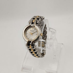 I Like Mikes Mid Century Modern Watches Seiko Women's Mixed Metal Watch, Circular Dial, Bracelet Strap