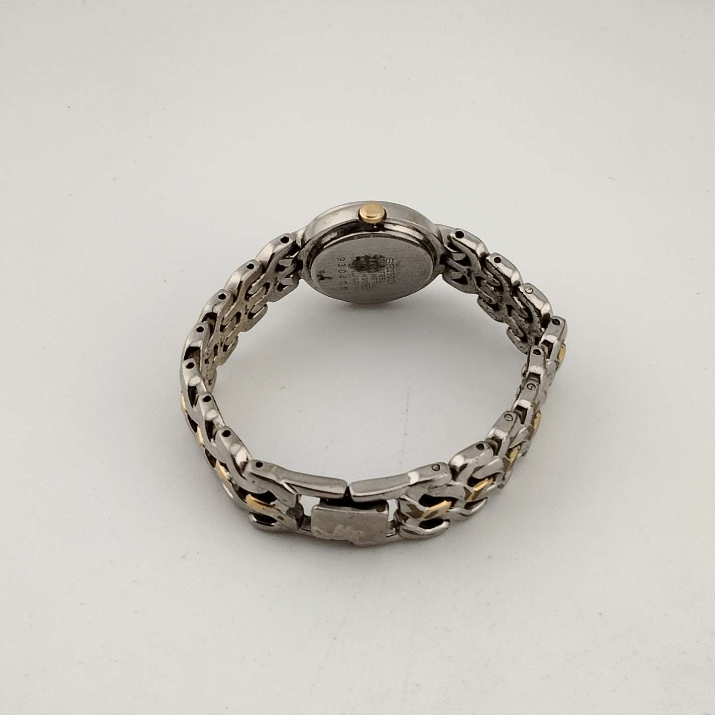 Seiko Ladies Watch Vintage Stainless Mesh Weave Bracelet Silver Round Dial Seiko Vintage Ladies 7N82 Silver Tone Circle Watch Gift Her  main image 4