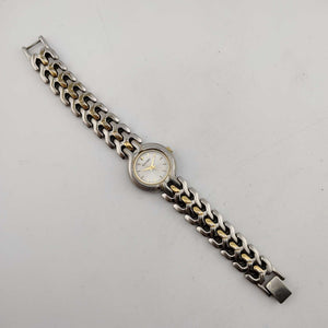 I Like Mikes Mid Century Modern Watches Seiko Women's Mixed Metal Watch, Circular Dial, Bracelet Strap
