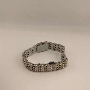 I Like Mikes Mid Century Modern Watches Seiko Women's Mixed Metal Watch, Oblong Octagonal Dial, Bracelet Strap with Butterfly Clasp