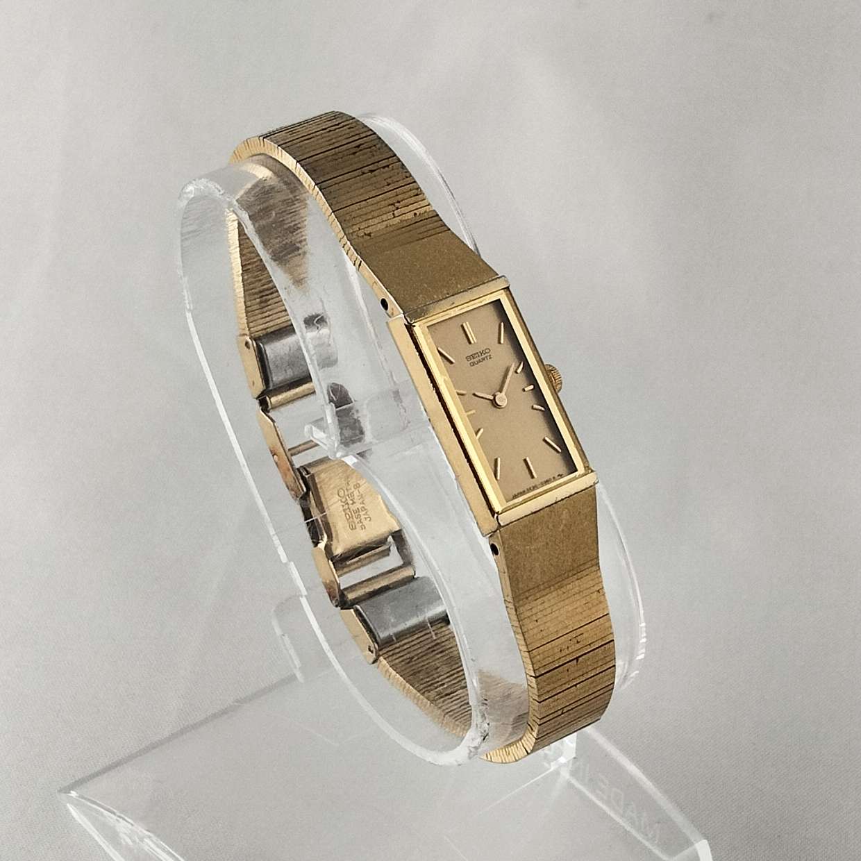 Seiko Women's Petite All Gold Tone Watch, Octagon, Smooth Bracelet Str