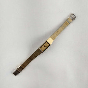 I Like Mikes Mid Century Modern Watches Seiko Women's Petite All Gold Tone Watch, Octagon, Smooth Bracelet Strap