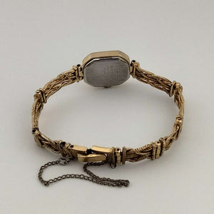 I Like Mikes Mid Century Modern Watches Seiko Women's Petite Gold Tone Watch, Octagon Dial, Unique Braided Strap