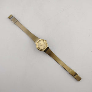 I Like Mikes Mid Century Modern Watches Seiko Women's Quartz All Gold Tone Quartz Watch, Round Face, Bracelet Strap