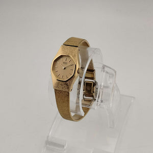 I Like Mikes Mid Century Modern Watches Seiko Women's Quartz All Gold Tone Watch, Octagonal Face, Bracelet Strap