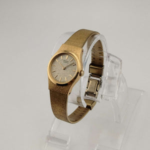 I Like Mikes Mid Century Modern Watches Seiko Women's Quartz Watch, All Gold Tone, Circular Dial, Bracelet Strap