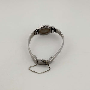 I Like Mikes Mid Century Modern Watches Seiko Women's Quartz Watch, Silver Tone, Circular White Dial, Bracelet Strap