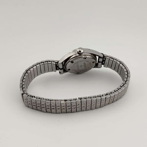 I Like Mikes Mid Century Modern Watches Seiko Women's Silver Tone Watch, Automatic, Circular Mauve Dial, Flex Bracelet Strap