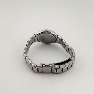 I Like Mikes Mid Century Modern Watches Seiko Women's Silver Tone Watch, Circular Pink Dial, Date Window, Bracelet Strap