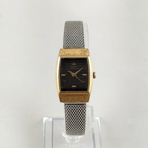 I Like Mikes Mid Century Modern Watches Seiko Women's Watch, Black Square Dial, Mesh Strap