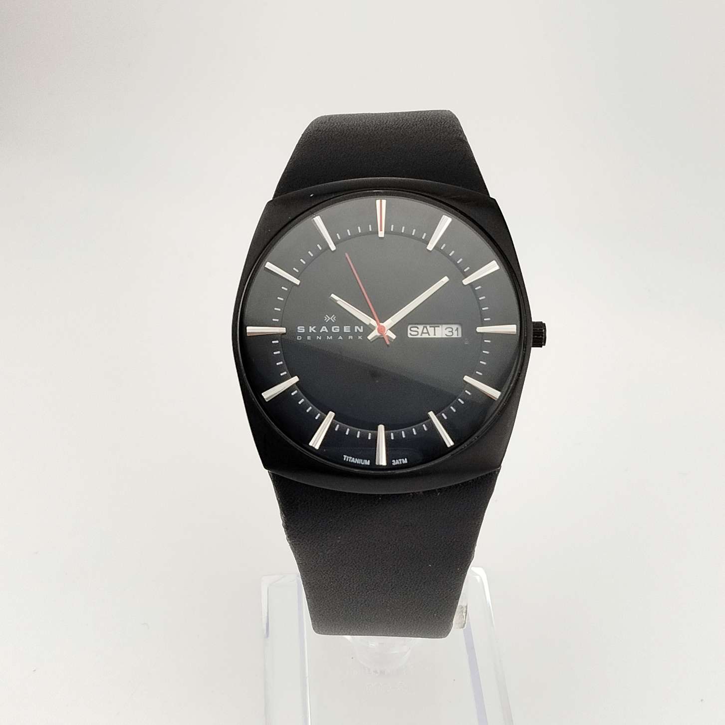 Skagen Holst SKW6220 Men\'s Black Leather Analog Dial Quartz Wrist Watch AEA206 Skagen Men main image 2