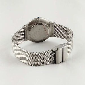 I Like Mikes Mid Century Modern Watches Skagen Men's Oversized Watch, Navy Dial, Mesh Strap