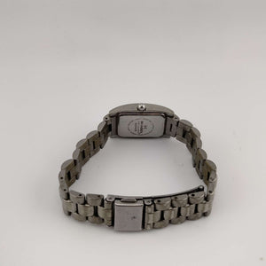 I Like Mikes Mid Century Modern Watches Skagen Men's Silver Tone Watch, Rectangular Minimal Dial, Bracelet Strap